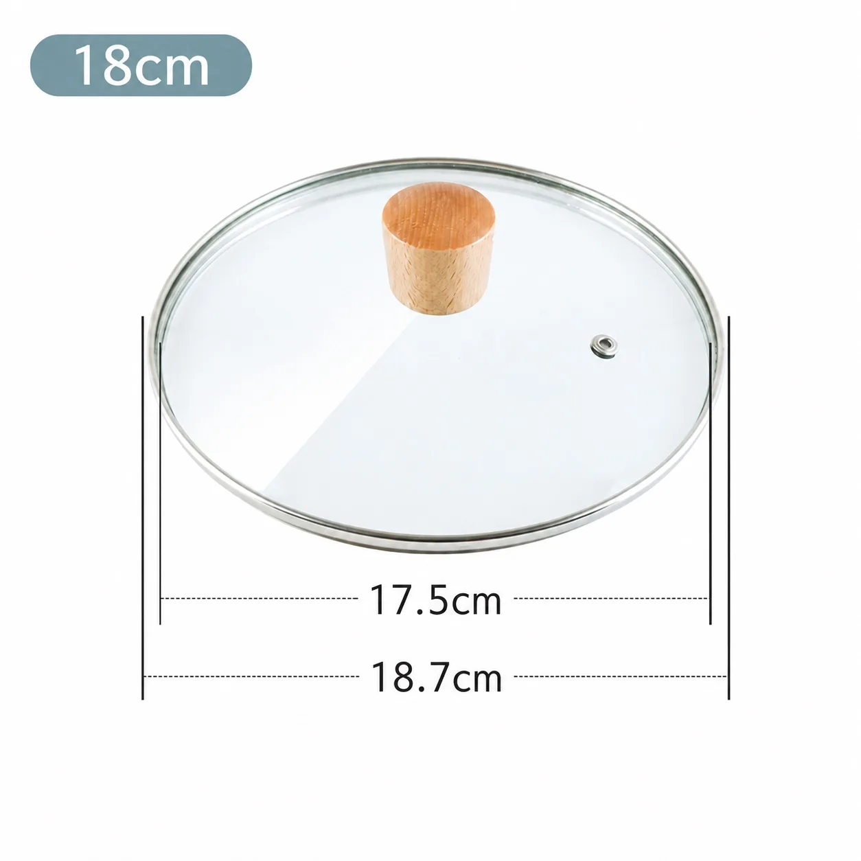 18cm (fits pot Ø 17.5-18.7cm)